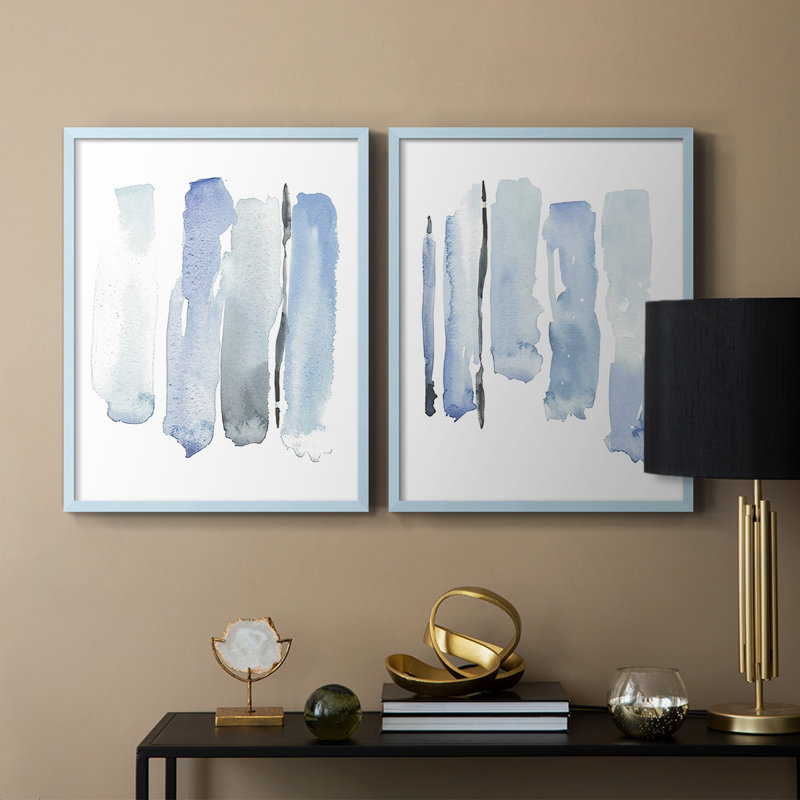 Impression encadrée Blue I-Premium - prête à être accrochée - aucun clou requis - aucun clou requis, Bleu