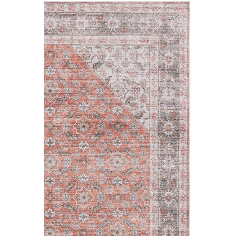 Axzel Machine Washable Performance Oriental Rug, Rectangle 3' x 5'