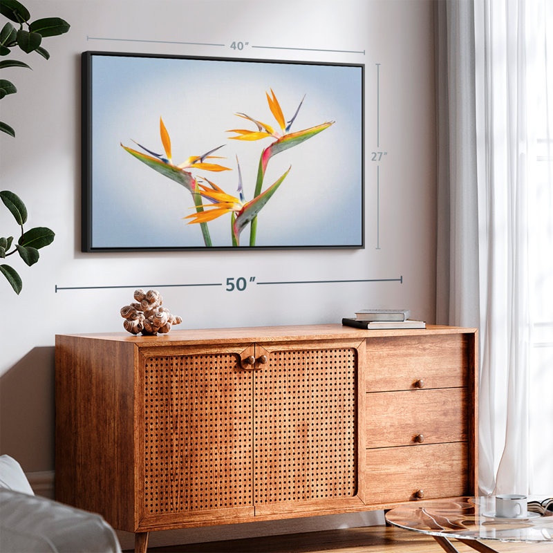 Impression sur toile jaune Strelitzia jaune, H 27 po x l 40 po