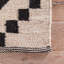 Tapis noir / ivoire en laine tissé à plat à la main à motif géométrique Byrne-26579306