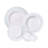 20 Piece Porcelain China Dinnerware Set - Service for 4