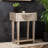 1 Drawer Wooden Sofa Side Table for Living Room, Mirror Top Telephone Table With Shelf Storage
