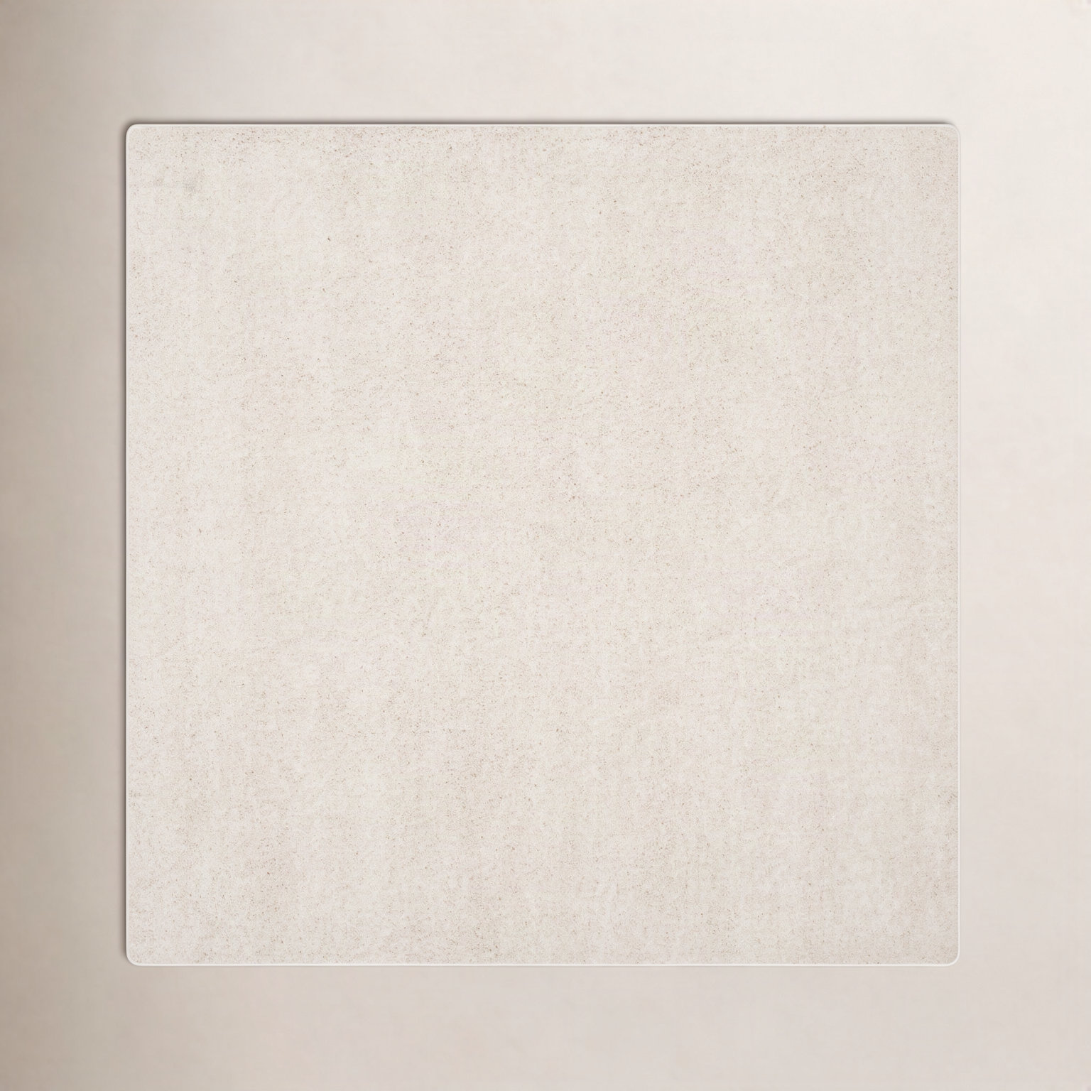 Ivory Shag Rug, Square 3'