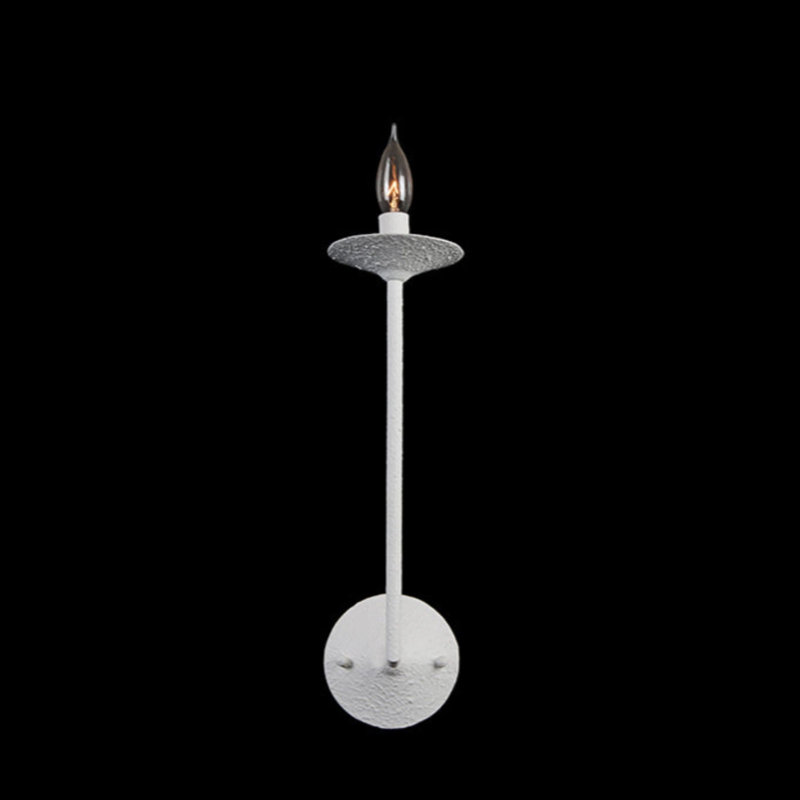 Le Marais 1 - Light Candle Wall Light, Ivory French Plaster