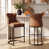 Brown Seat/Black Legs/Faux Leather