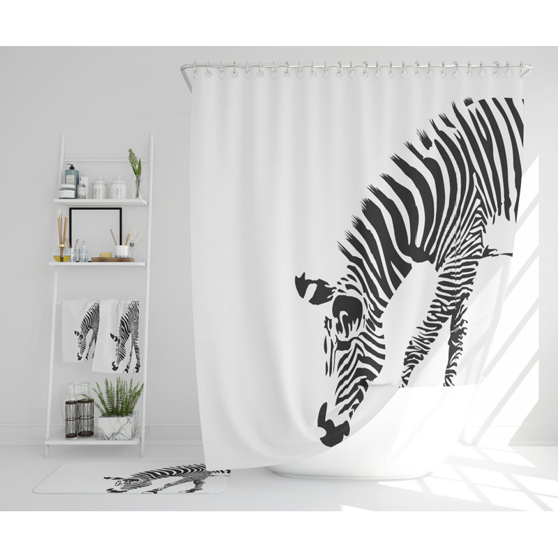 Natlee Polyester Shower Curtain Set
