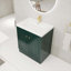 Meuble-lavabo autoportant avec lavabo en résine blanche-320613295-320613283
