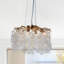 Lustres 5 lumières en cristal doré
