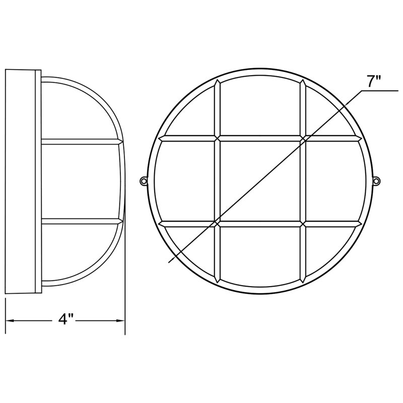 Yockey 1 - Bulb Outdoor Bulkhead Light, Black