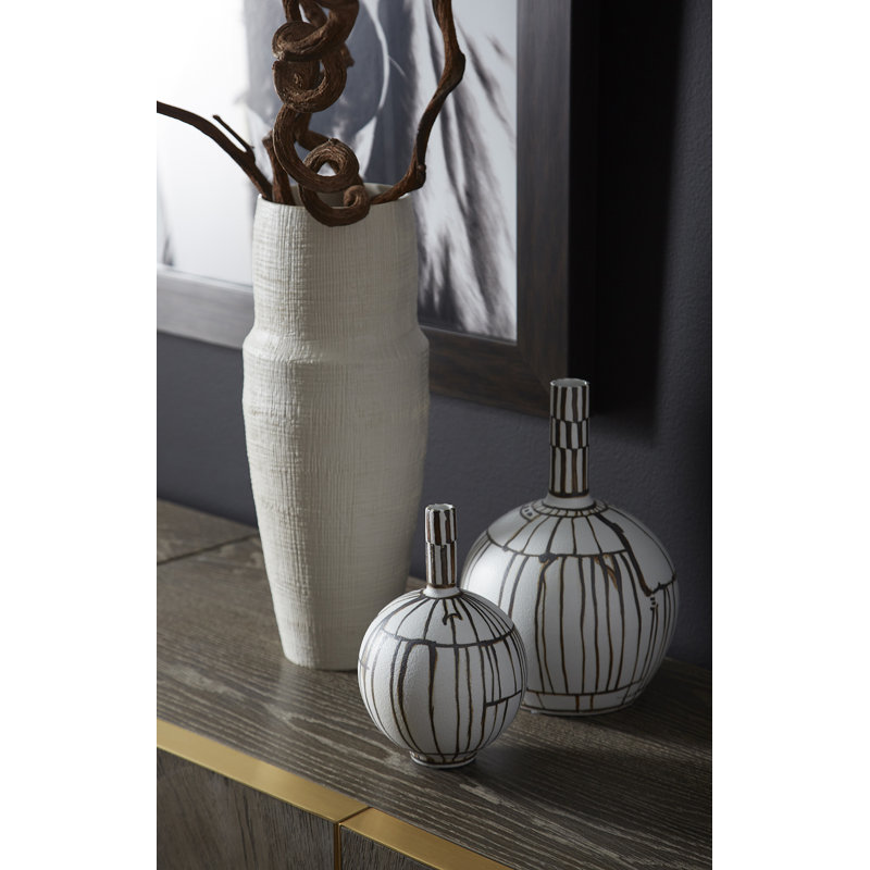 Glass Table Vase, 8.75" H x 6" W x 6" D