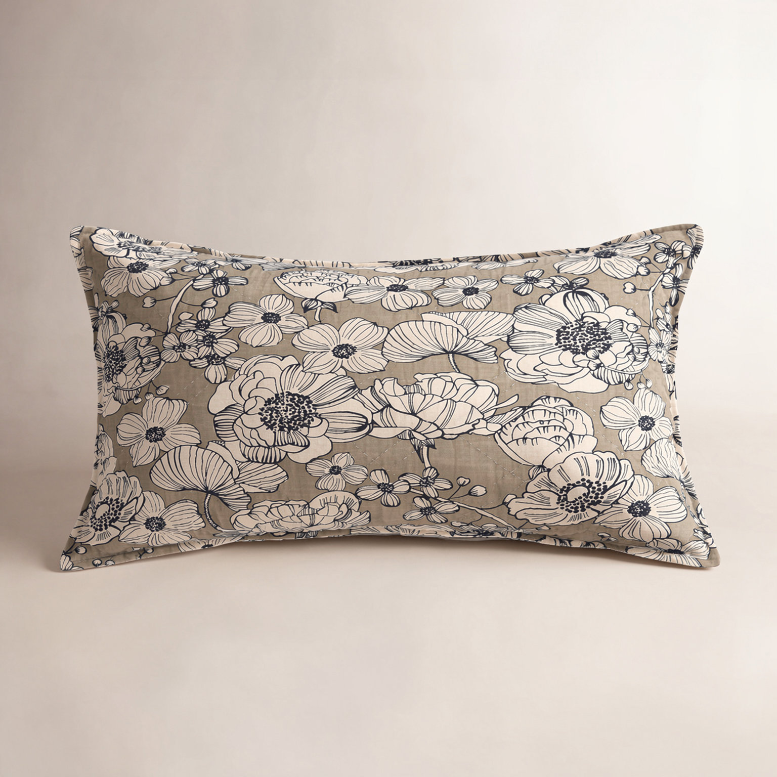 Kimpton Cotton Sham Set, Laurel/Beige, King