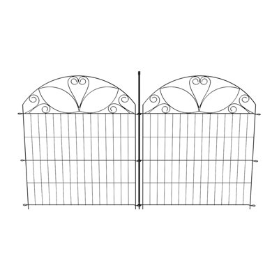 101 cm H x 70 cm W Iron Lawn Edging Fencing with 10 Panel(s) Included