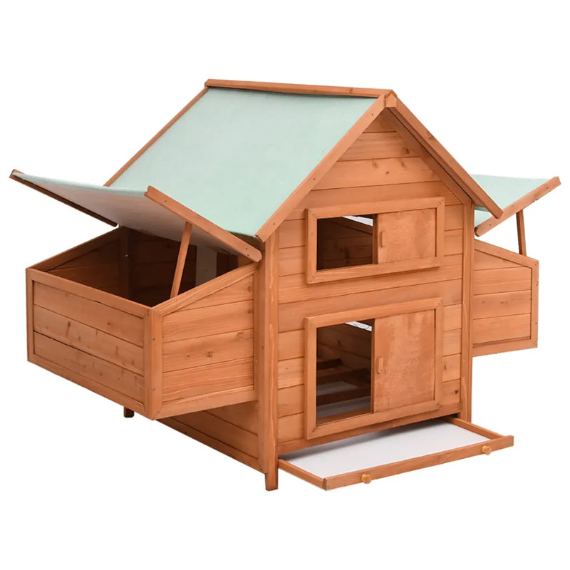 Brashear Chicken Coop 150x96x110 cm Solid Firwood, Brown