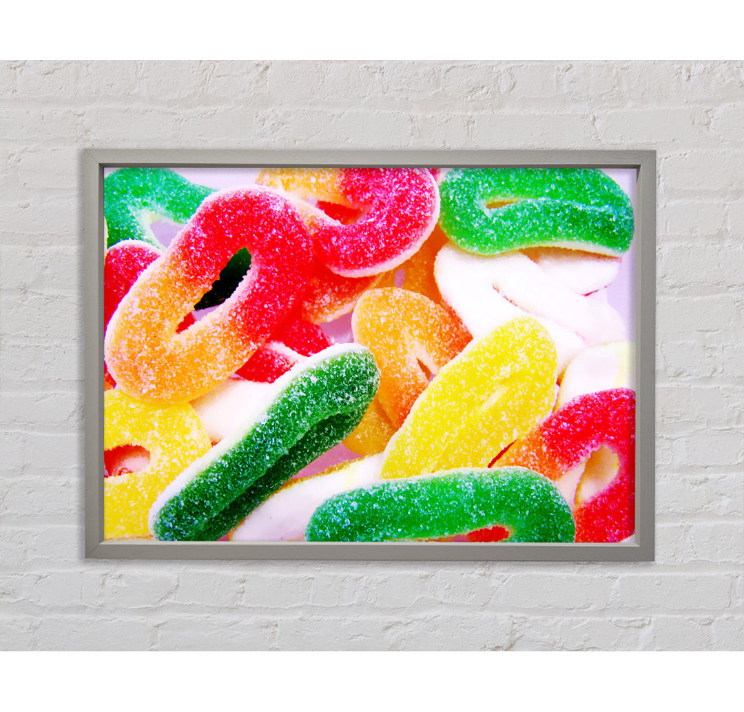 Fizzy Sweets - Einzelner Bilderrahmen Kunstdrucke auf Leinwand