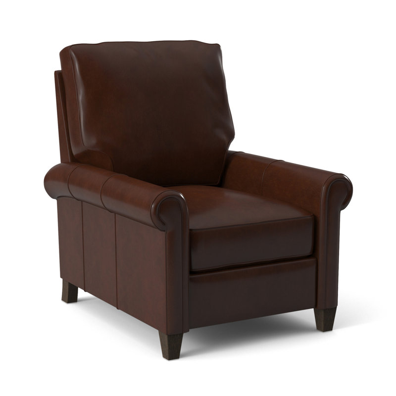 Haskins Recliner, Anilina Hunter Genuine Leather, Cobblestone, Manual