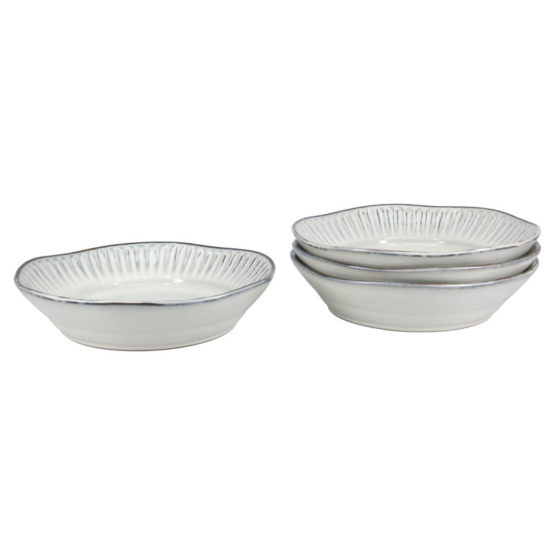 Colonnade 30 oz Off-White Ceramic Pasta Bowls, Set of 4