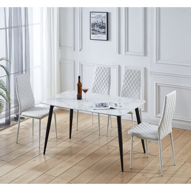 Ensemble de chaises de conférence Modern Home, 4, Blanc