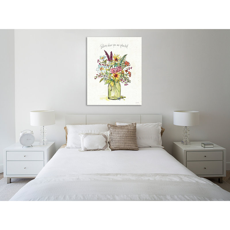 «Simply Petals III» par Anne Tavoletti, art mural sur toile, H 20 po x l 16 po x P 1,5 po