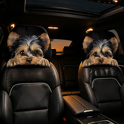 Polyester Cushion Cover Printed Car Headrest Covers Stylish Automotive Head Pillow Protector CasesSoft Breathable Decorative Headrest Cushion Covers For Car Interior