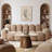 Liona Danise Marble And Wood Coffee Table-126033118