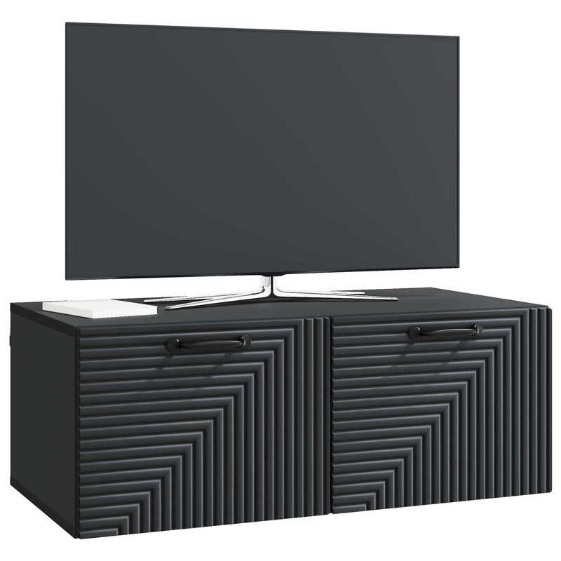 TV Stand, 30cm H x 78.5cm L x 41cm W, Black