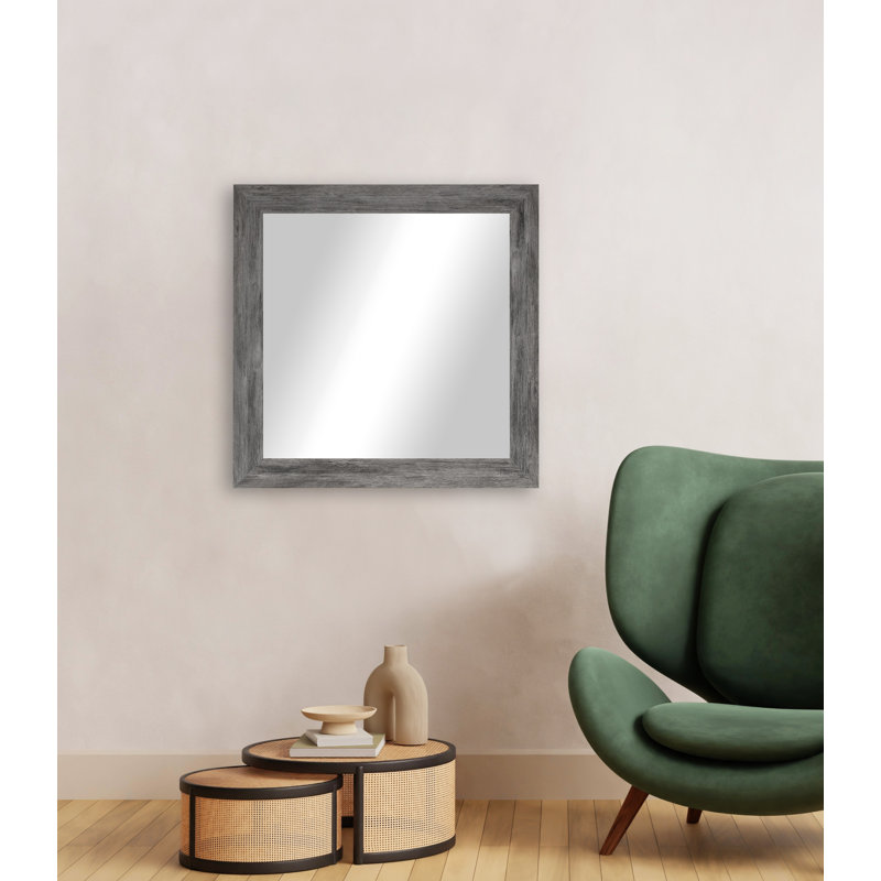 Engineered Wood Flat Wall Mirror, 33" x 40"