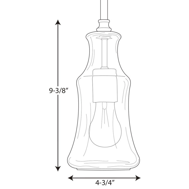 Luminaire suspendu en forme de cloche à 1 lumière Alanda