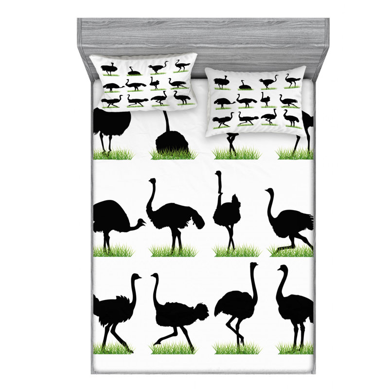 Microfiber Sheet Set, Queen Sheet Set with Fitted Sheet