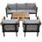 4 Pieces Outdoor Sectional Sofa Set 5-person Patio Seating Group Outdoor Conversation Set with Cushions and a Coffee Table for Patios, Gardens, or Balcony-80284335