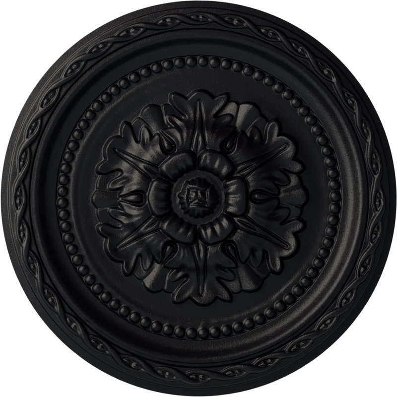 Médaillon de plafond Endurathane Benson, DE 11 1/8 po x P 6 1/8 po x P 5/8 po (convient aux auvents jusqu'à 6 1/8 po), finition bronze frotté peint à la main