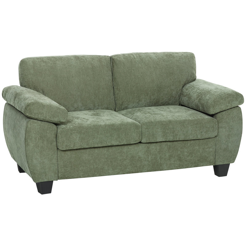 2 Seater Chenille Sofa, Green