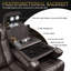 Fauteuil inclinable électrique 86,6 po 3 PC avec nappa de grain supérieur, relaxation entièrement réglable, charge intelligente, éclairage à DEL RVB dynamique, CAFÉ-128777006
