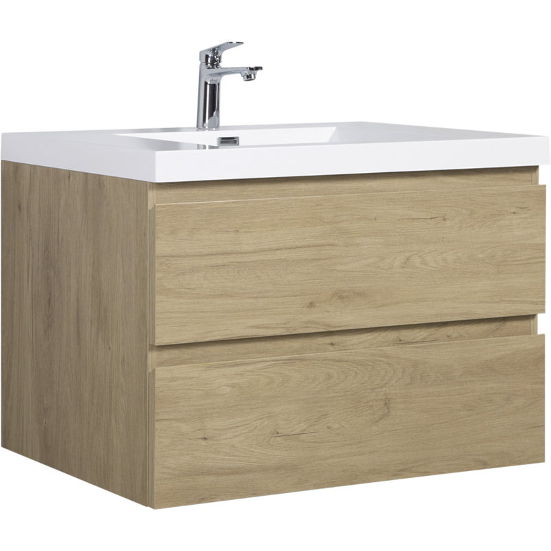 9 35.43'' Single Bathroom Vanity with Top, Oak
