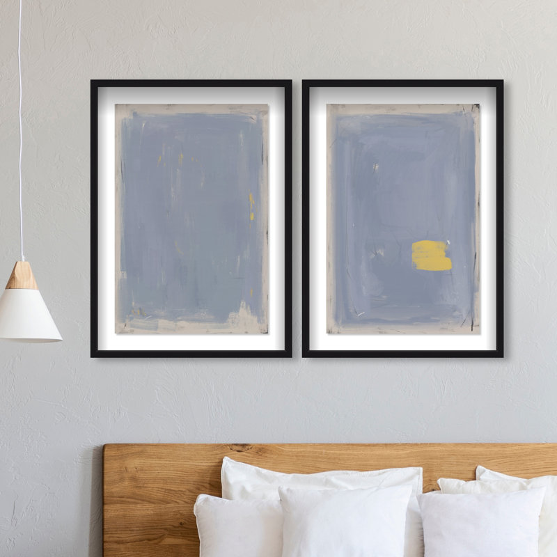 Painted Morning Set by Oliver Gal, 37.5" H x 25.5" W, Black Shadowbox
