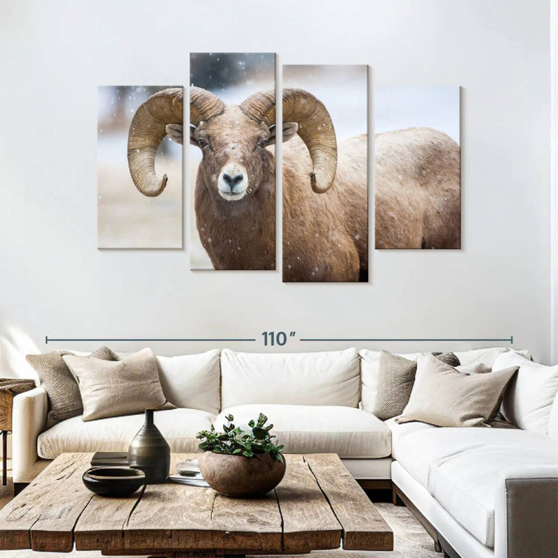 Brampt Bighorn Sheep, H 54 po x l 84 po