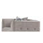 Chaise en velours brun clair avec coussin