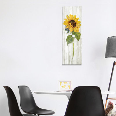 Sunflower In Autumn I by Sally Swatland - Panoramic Gallery-Wrapped Canvas Giclée on Canvas