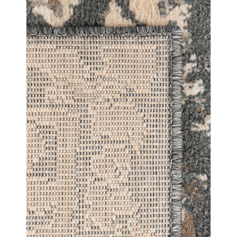 Everalda Southwestern Gray Area Rug, Rectangle 3'3" x 5'3"
