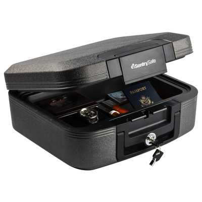  SentrySafe 0.28 Cu. Ft. Fire/Water Chest Safe Box with Key Lock