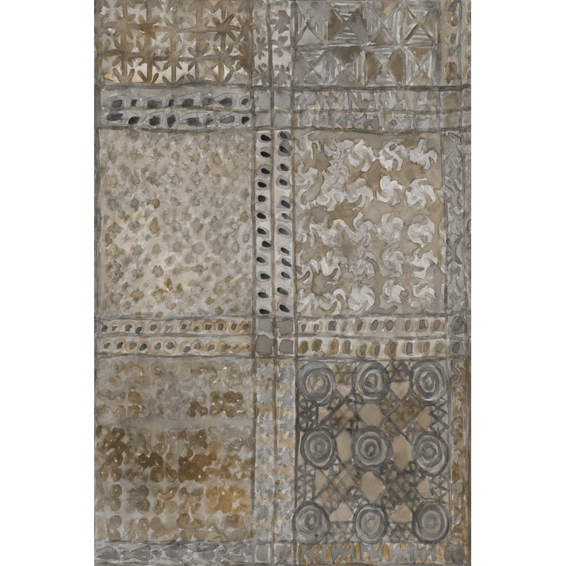 Tissu Adinkra vieilli I, H 30 po x l 20 po x P 1,25 po