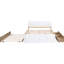 Lit double avec lit gigogne simple et 2 tiroirs de rangement fonctionnels en chêne blanc brillant. Construire. Style contemporain. Espace de rangement. Assemblage sans effort-1949636135
