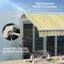Auvent de terrasse rétractable en polyester Outsunny-98552290-98552292