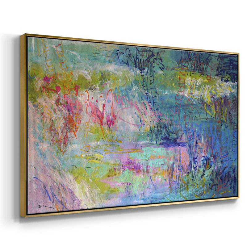 Toile encadrée flottante sur un rêve de qualité supérieure - prête à être accrochée, H 25 po x l 37 po x P 2 po