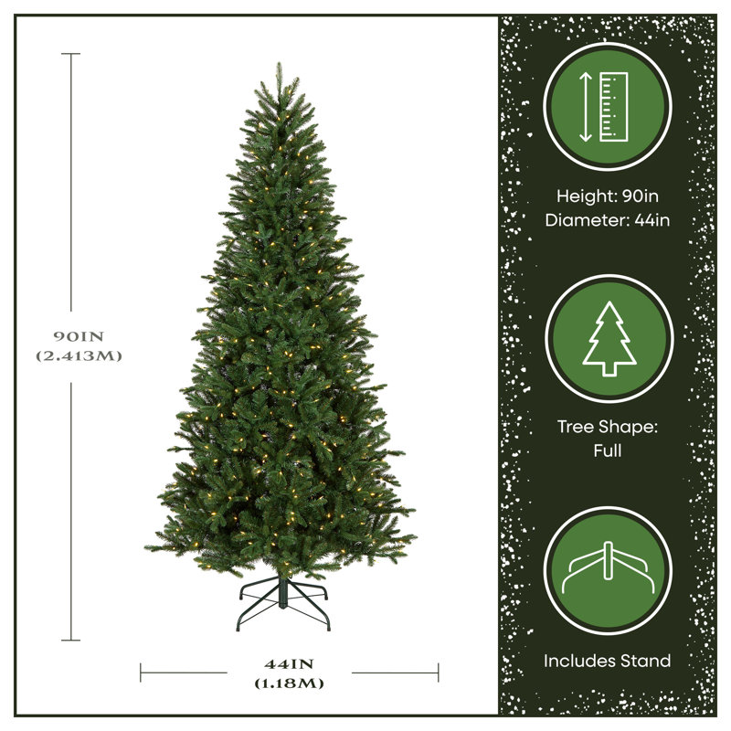 Sapin de Noël 7,5 pi pré-éclairé, 7.5'