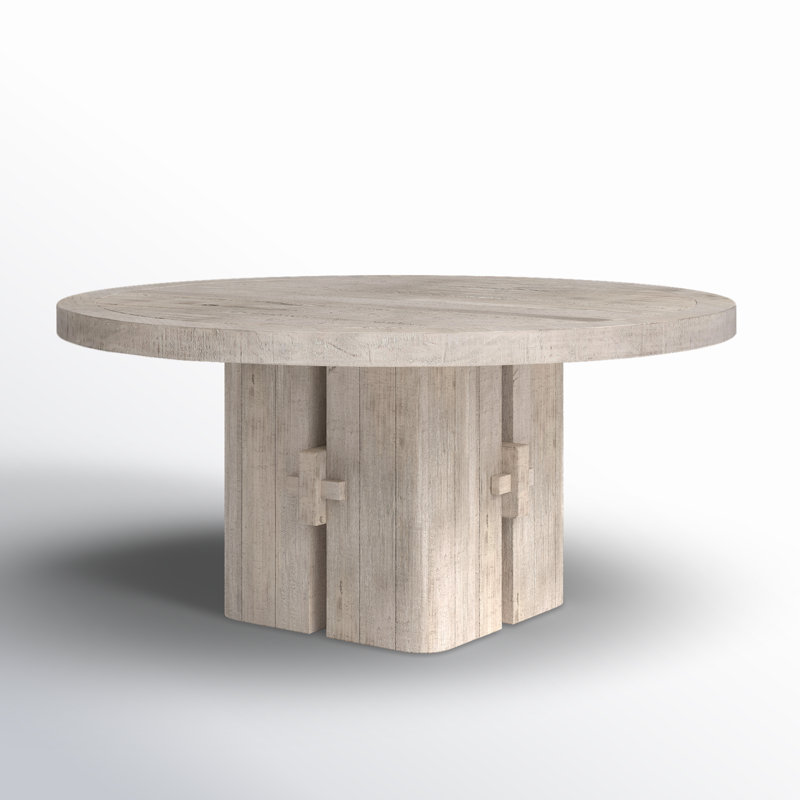 Armino 60" Solid Wood Dining Table, Beige