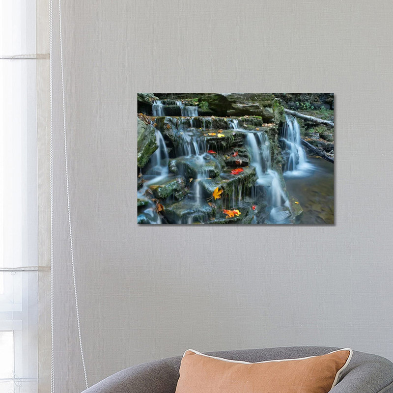 Kitchen Creek Cascades, Autumn, Ricketts Glen State Park, Pennsylvania by Tim Fitzharris - Wrapped Canvas Gallery-Wrapped Canvas Giclée