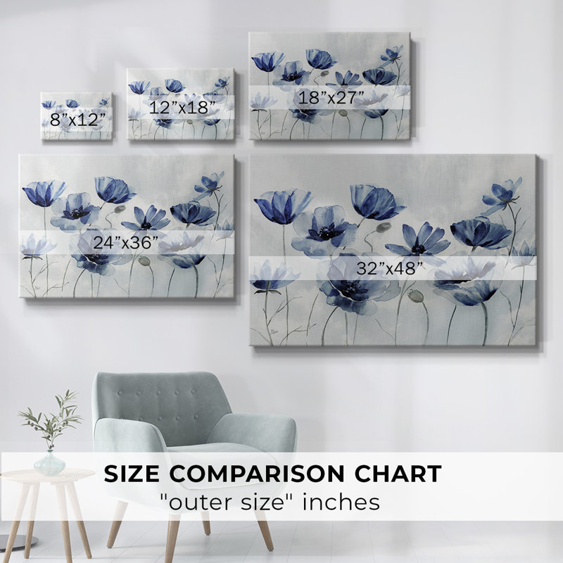 Toile tendue avec galerie Indigo Spring Awakening, H 32 po x l 48 po