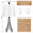 Khrysten 24" Modern Table Lamp Paris Tower Base with 3-Color Temperature Bedside Table Lamp (Bulbs Included)-1066695175