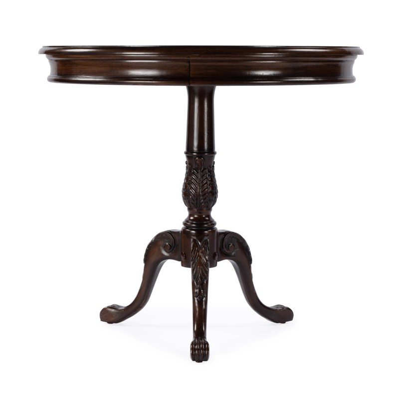 Anishah Pedestal End Table, Cherry Nouveau
