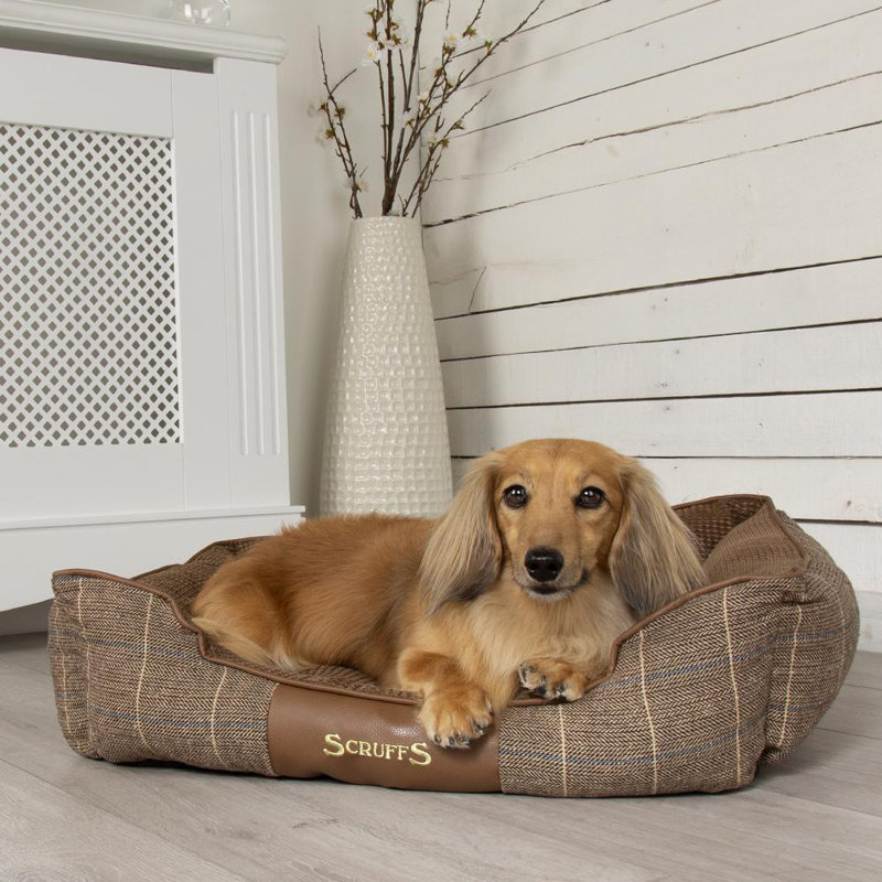 Windsor Polyester Pet Bed, Chestnut/Saddle Brown, 16cm H x 50cm W x 40cm D